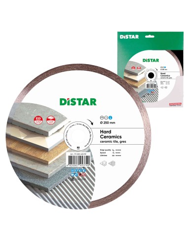 Distar Diamentowa Tarcza Tnąca 1A1R Hard Ceramics 250x1,6x25,4mm