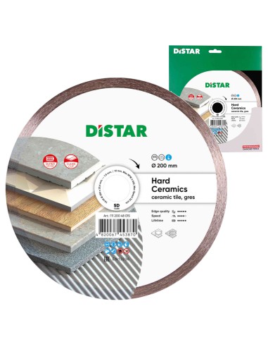 Distar Diamentowa Tarcza Tnąca 1A1R Hard Ceramics 200x1,6x25,4mm