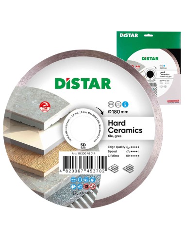 Distar Diamentowa Tarcza Tnąca 1A1R Hard Ceramics 180x1,6x25,4mm