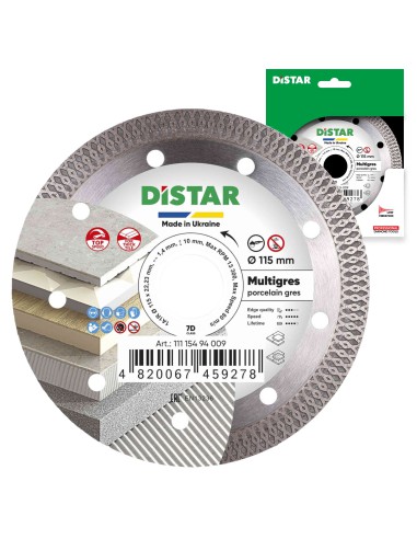 Distar Diamentowa Tarcza Tnąca 1A1R MultiGres 115x1,4x22,23mm