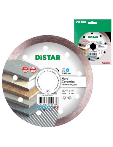 Distar Diamentowa Tarcza Tnąca 1A1R Hard Ceramics 115x1,4x22,23mm