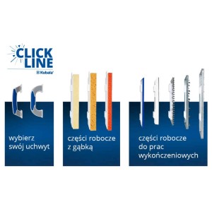 KUBALA 0780 Płytka paca zdzierak do GK z ostrzem 56x260mm Click Line
