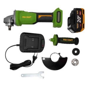 PROCRAFT PWA220 Szlifierka kątowa akumulatorowa bezszczotkowa 1x4.0Ah