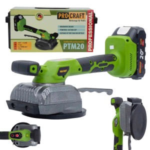 PROCRAFT PTM201BC Przyssawka wibracyjna akumulatorowa 1x2.0Ah 20V Walizka
