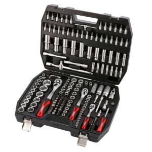 AIRPRESS Zestaw kluczy nasadowych i nasadek 1/2", 1/4" 171 szt. 75247