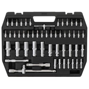 AIRPRESS Zestaw kluczy nasadowych i nasadek 1/2", 1/4" 171 szt. 75247