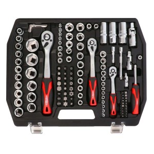 AIRPRESS Zestaw kluczy nasadowych i nasadek 1/2", 1/4" 171 szt. 75247