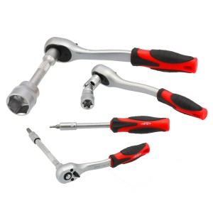 AIRPRESS Zestaw kluczy nasadowych i nasadek 1/2", 1/4" 171 szt. 75247