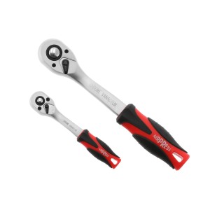 AIRPRESS Zestaw kluczy płasko-oczkowych i nasadowych + nasadki - 54 elementy