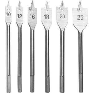 Richmann Zestaw Wierteł Łopatkowych do Drewna 6szt. 10-25mm B0085