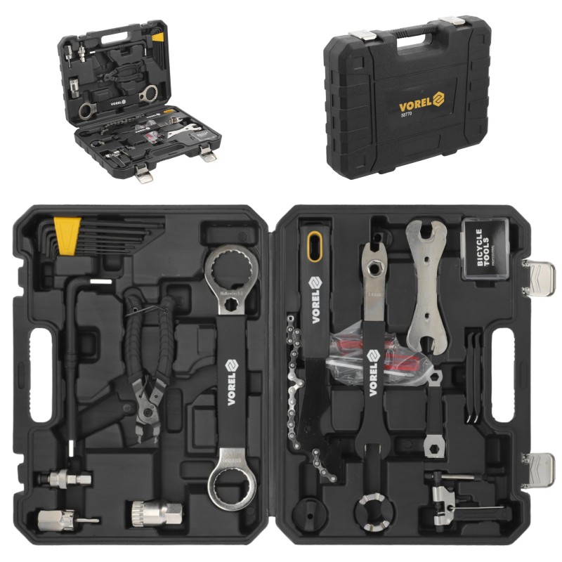 Vorel Zestaw narzędziowy do naprawy roweru 30 elementów