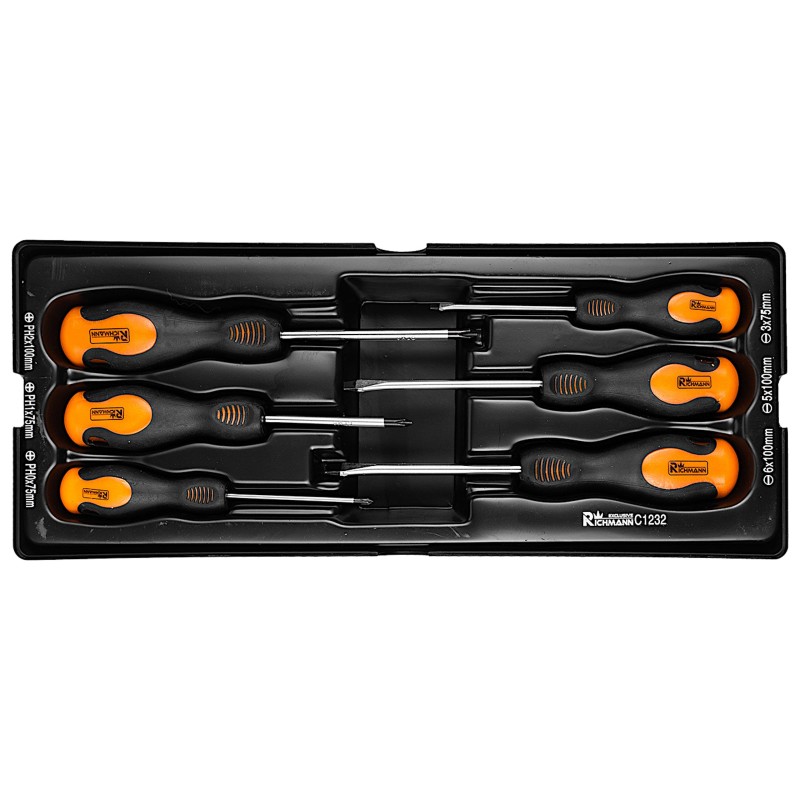 Richmann Zestaw wkrętaków ręcznych 6 elementów - wkład do wózka narzędziowego