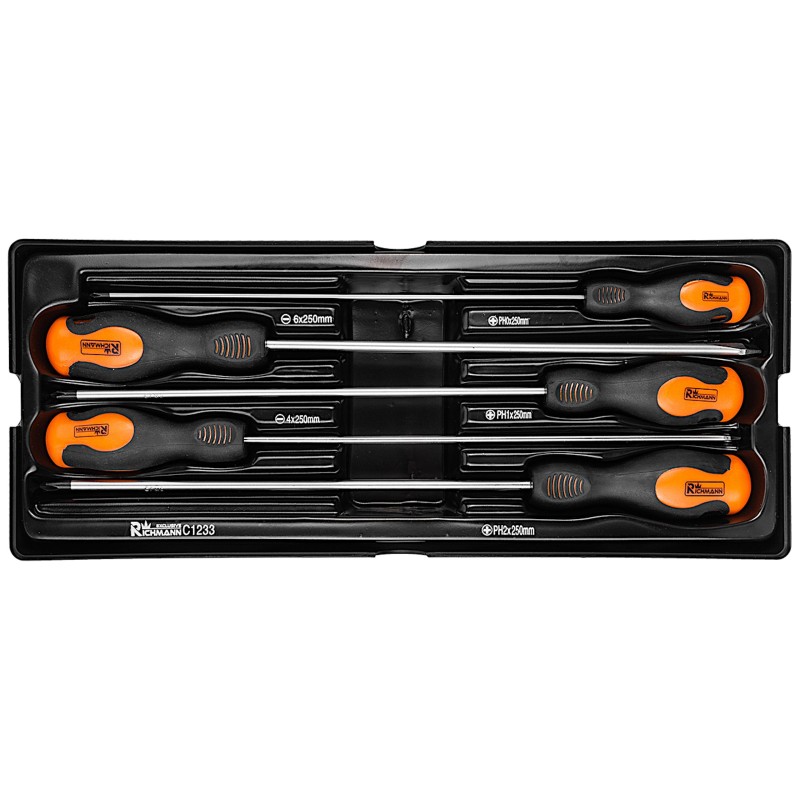 Richmann Zestaw wkrętaków ręcznych długich 5 elementów - wkład do wózka narzędziowego