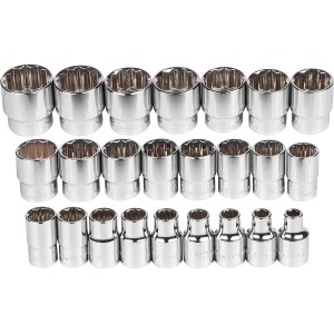 Richmann zestaw nasadki 1/2" 12-kątne 8-32mm 24 elementy - wkład do wózka narzędziowego C1236