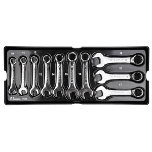 Richmann zestaw klucze płasko-oczkowe krótkie 10 elementów - wkład do wózka narzędziowego