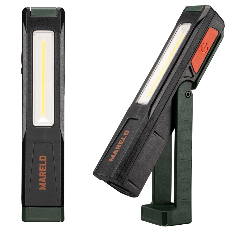 Mareld Giga 800 RE – Lampa ręczna LED, Akumulatorowy Reflektor Roboczy, Przenośne Oświetlenie Warsztatowe