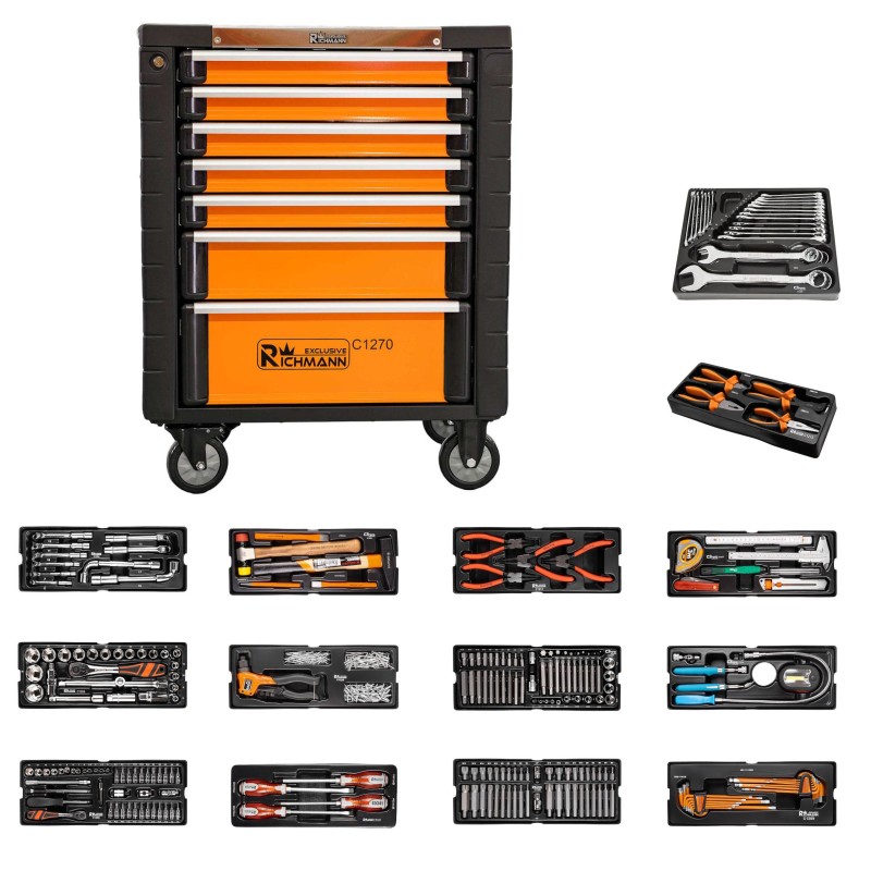 Richmann Wózek warsztatowy 7 szuflad z wyposażeniem 253 elementy