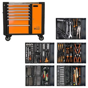 Richmann Wózek warsztatowy 7 szuflad drzwiczki z wyposażeniem 268 elementy