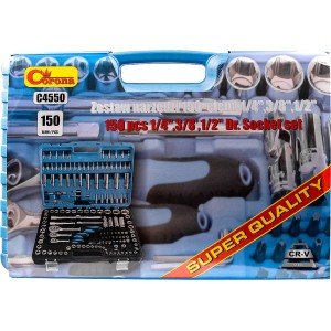 Richmann Profesjonalny Zestaw Kluczy Nasadowych 1/2" 3/8" 1/4" 150 Elementów CR-V C4550