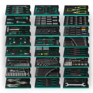 SATA Wózek Narzędziowy ST95114G PRO Zielony 11 Szuflad 452 Elementy