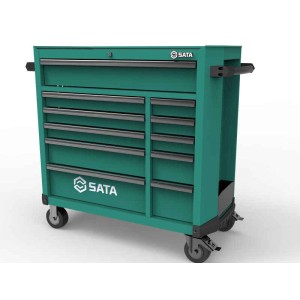 SATA Wózek Narzędziowy ST95114G PRO Zielony 11 Szuflad 452 Elementy