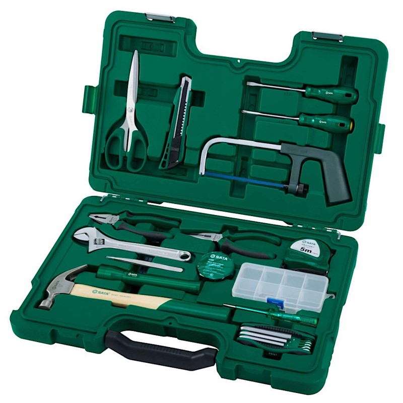 Sata Zestaw Kluczy i Narzędzi Ręcznych w Walizce 15 Elementów