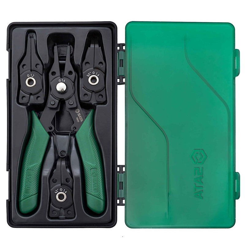 Sata Zestaw 5 Szczypiec Segera Do Pierścieni Zabezpieczających Wewnętrznych i Zewnętrznych z Wymiennymi Końcówkami