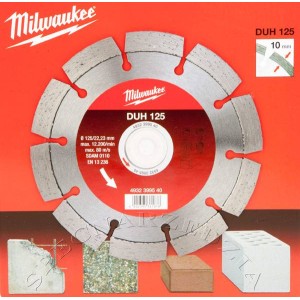 MILWAUKEE TARCZA DIAMENTOWA DUH 125 DO CIĘCIA TWARDYCH MATERIAŁÓW NA SUCHO 125X22,23 MM