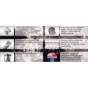 MILWAUKEE WIERTŁO WIDIOWE CZTEROOSTRZOWE SDS-PLUS X4 DO BETONU 14X100/160 MM